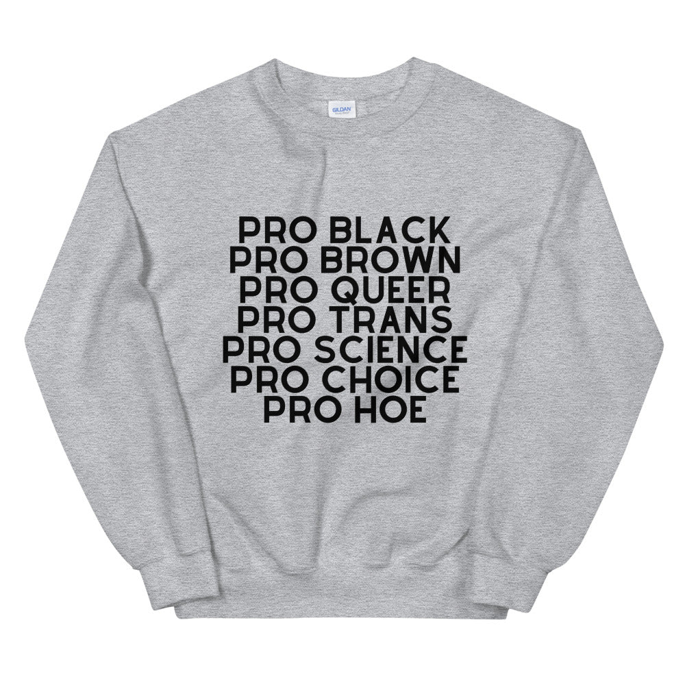 Sport Grey Pro Hoe Unisex Sweatshirt by Queer In The World Originals sold by Queer In The World: The Shop - LGBT Merch Fashion