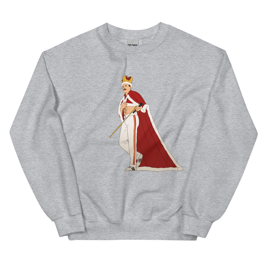 Sport Grey Queen Freddy Mercury Unisex Sweatshirt by Queer In The World Originals sold by Queer In The World: The Shop - LGBT Merch Fashion