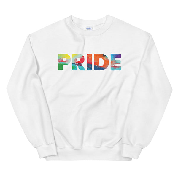 White Pride Unisex Sweatshirt by Queer In The World Originals sold by Queer In The World: The Shop - LGBT Merch Fashion