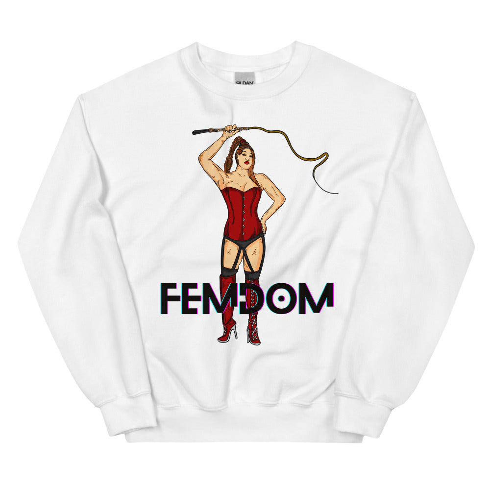 White Femdom Unisex Sweatshirt by Queer In The World Originals sold by Queer In The World: The Shop - LGBT Merch Fashion