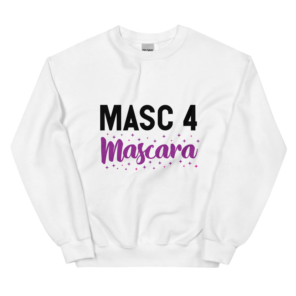 White Masc 4 Mascara Unisex Sweatshirt by Queer In The World Originals sold by Queer In The World: The Shop - LGBT Merch Fashion