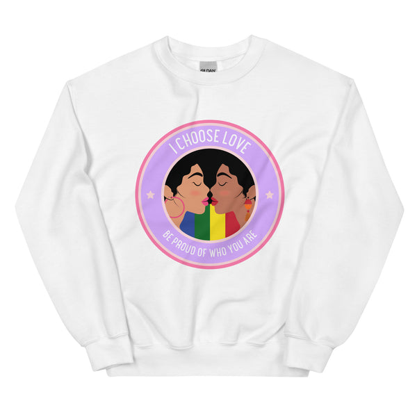 White Be Proud of Who You Are Unisex Sweatshirt by Queer In The World Originals sold by Queer In The World: The Shop - LGBT Merch Fashion