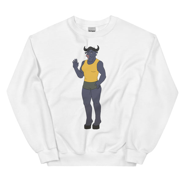 White Bull Dyke Unisex Sweatshirt by Queer In The World Originals sold by Queer In The World: The Shop - LGBT Merch Fashion