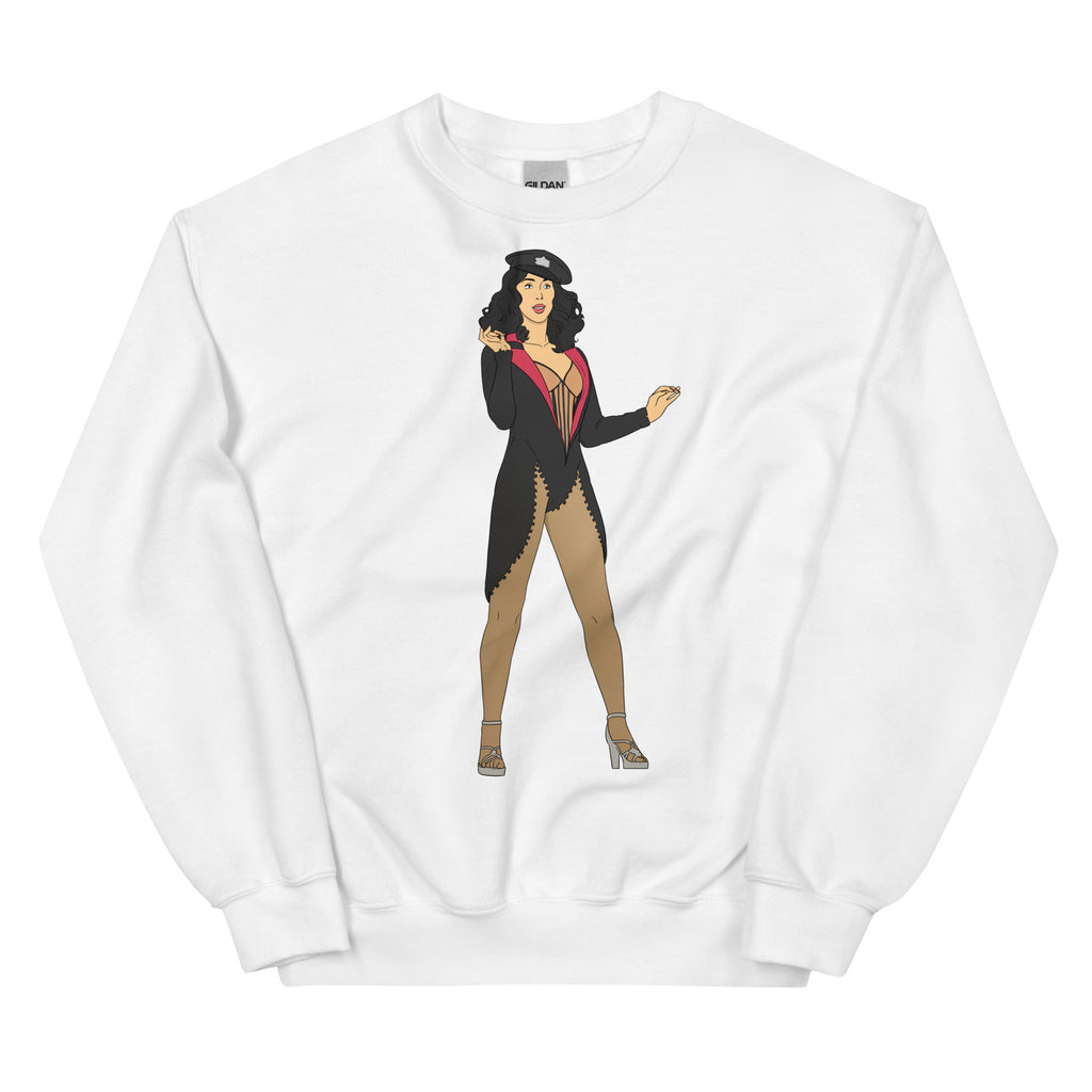 White Cher Burlesque Unisex Sweatshirt by Queer In The World Originals sold by Queer In The World: The Shop - LGBT Merch Fashion