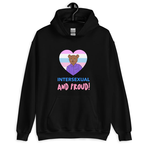 Black Intersexual And Proud Unisex Hoodie by Queer In The World Originals sold by Queer In The World: The Shop - LGBT Merch Fashion