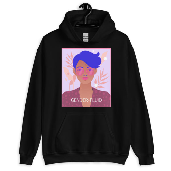 Black Gender-fluid Unisex Hoodie by Queer In The World Originals sold by Queer In The World: The Shop - LGBT Merch Fashion