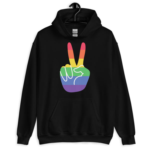 Black Gay Pride Unisex Hoodie by Queer In The World Originals sold by Queer In The World: The Shop - LGBT Merch Fashion