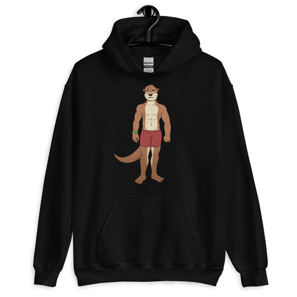 Black Gay Otter Unisex Hoodie by Queer In The World Originals sold by Queer In The World: The Shop - LGBT Merch Fashion