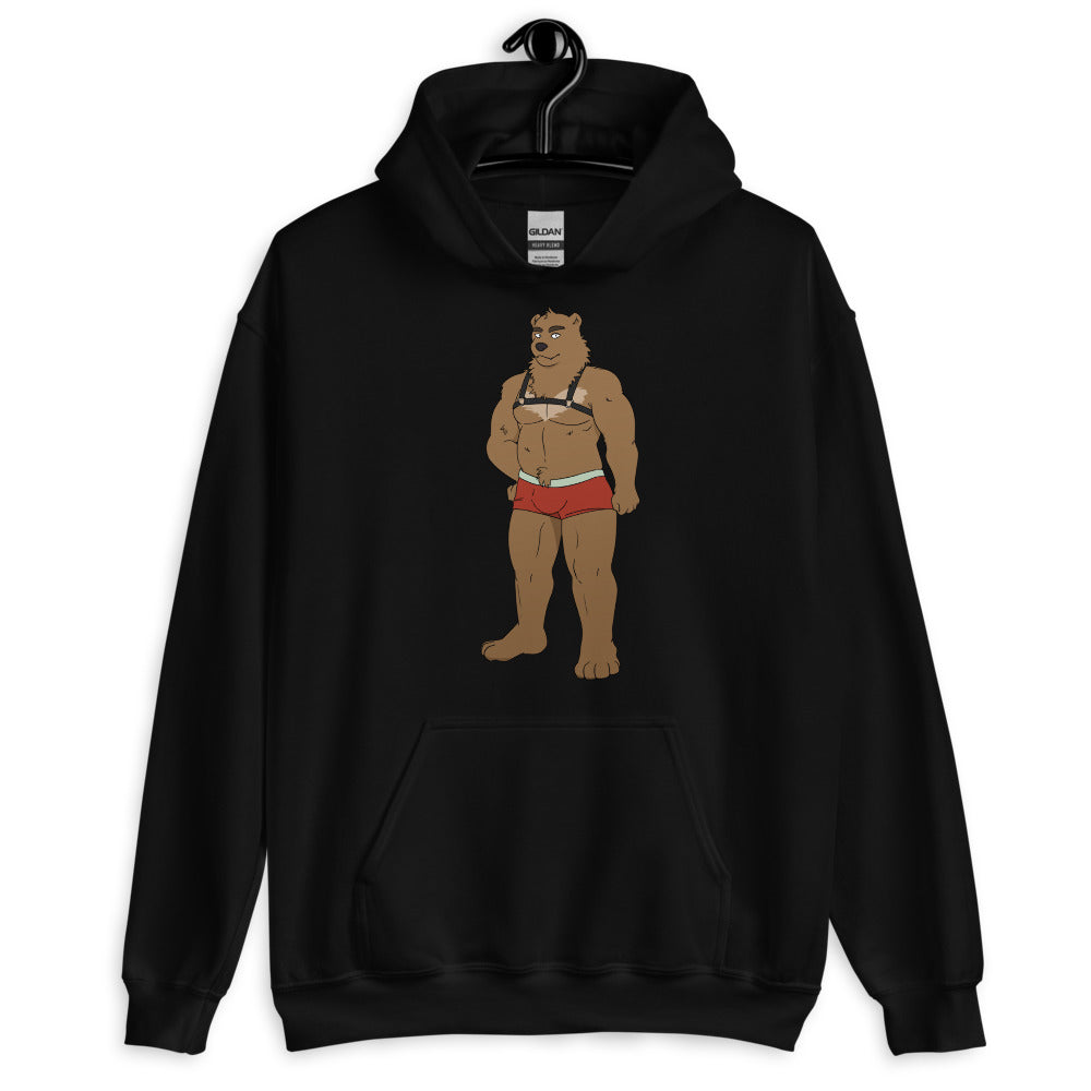 Black Gay Bear Unisex Hoodie by Queer In The World Originals sold by Queer In The World: The Shop - LGBT Merch Fashion