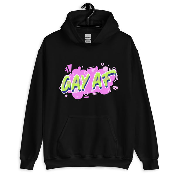 Black Gay Af  Unisex Hoodie by Queer In The World Originals sold by Queer In The World: The Shop - LGBT Merch Fashion