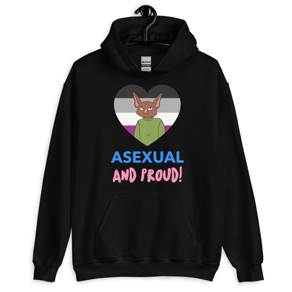 Black Asexual And Proud Unisex Hoodie by Queer In The World Originals sold by Queer In The World: The Shop - LGBT Merch Fashion