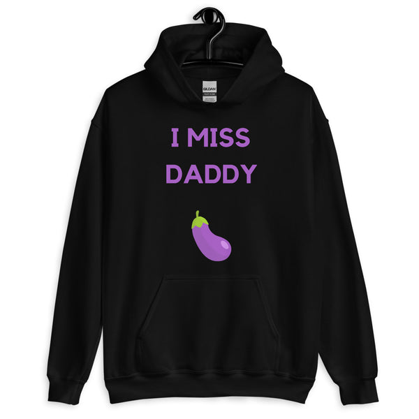 Black I Miss Daddy Unisex Hoodie by Queer In The World Originals sold by Queer In The World: The Shop - LGBT Merch Fashion