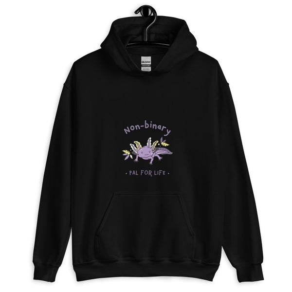 Black Non-Binary Pal For Life Unisex Hoodie by Queer In The World Originals sold by Queer In The World: The Shop - LGBT Merch Fashion