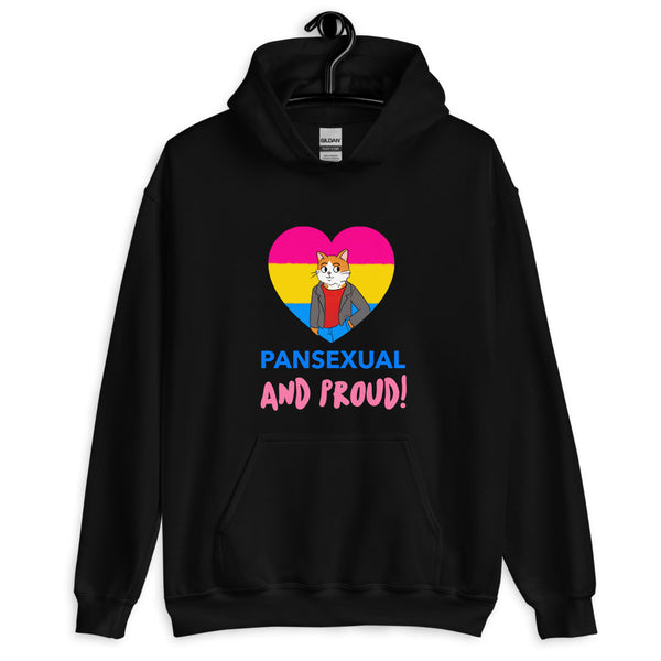 Black Pansexual And Proud Unisex Hoodie by Queer In The World Originals sold by Queer In The World: The Shop - LGBT Merch Fashion