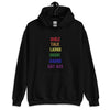 Black Smile, Talk, Laugh, Drink, Dance, Eat Ass Unisex Hoodie by Queer In The World Originals sold by Queer In The World: The Shop - LGBT Merch Fashion