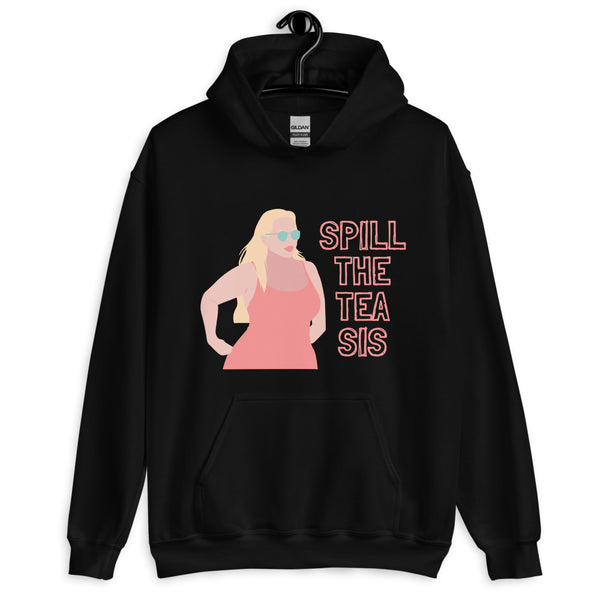 Black Spill The Tea Sis Unisex Hoodie by Queer In The World Originals sold by Queer In The World: The Shop - LGBT Merch Fashion