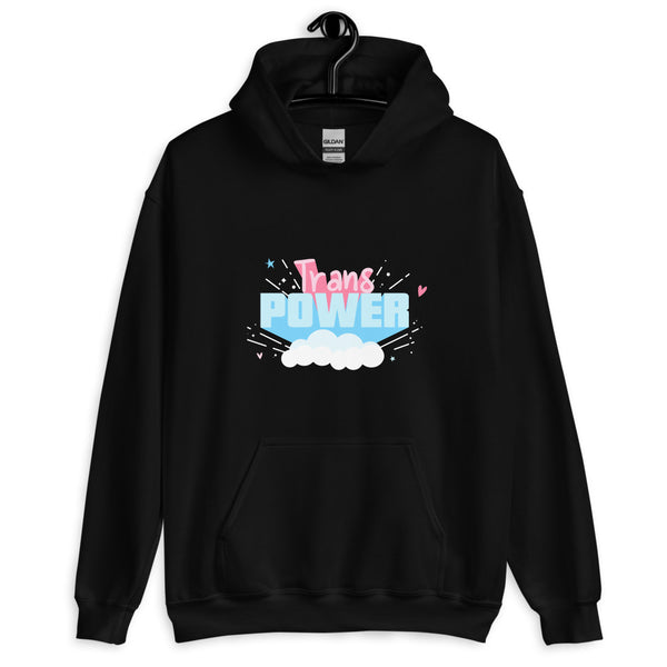 Black Stand Proud Trans Power Unisex Hoodie by Queer In The World Originals sold by Queer In The World: The Shop - LGBT Merch Fashion