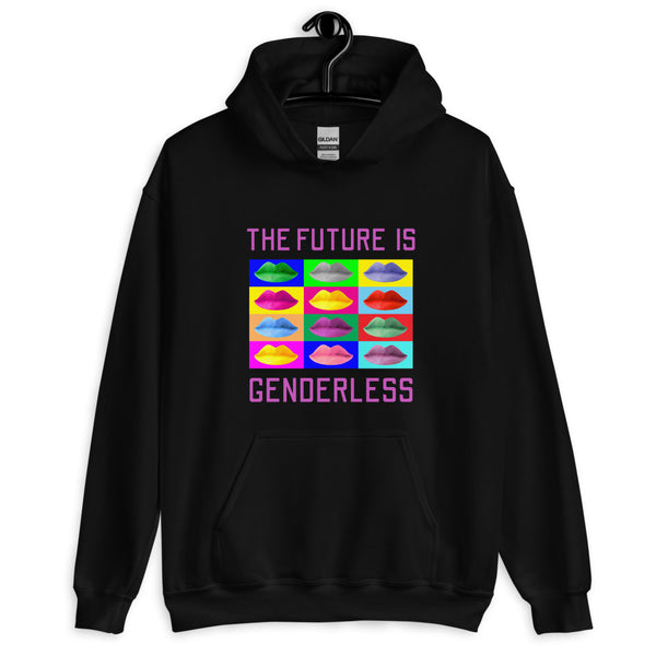 Black The Future Is Genderless Unisex Hoodie by Queer In The World Originals sold by Queer In The World: The Shop - LGBT Merch Fashion