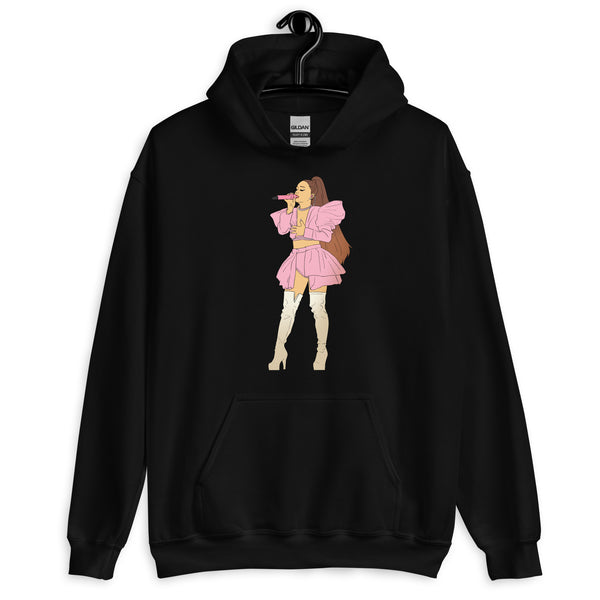 Black Ariana Grande Unisex Hoodie by Queer In The World Originals sold by Queer In The World: The Shop - LGBT Merch Fashion