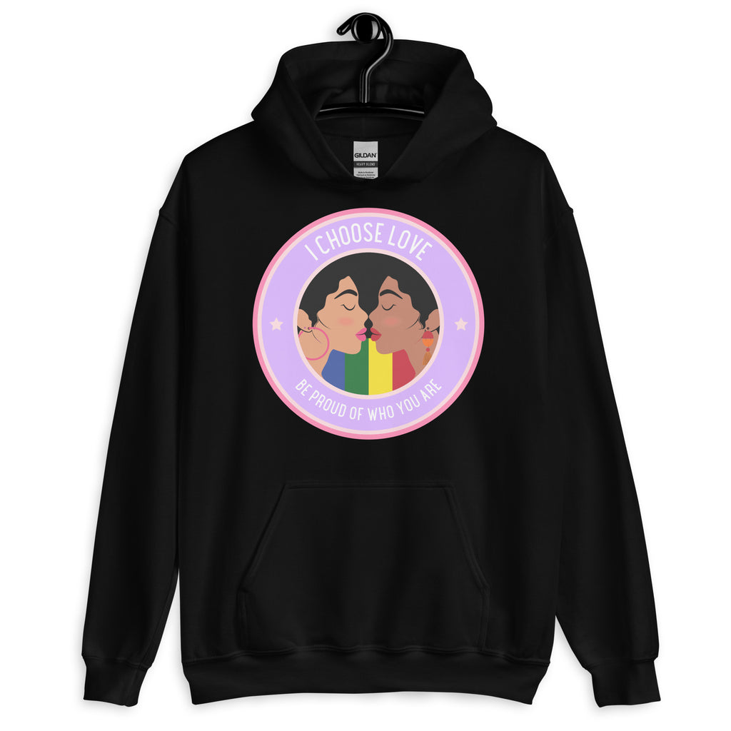 Black Be Proud of Who You Are Unisex Hoodie by Queer In The World Originals sold by Queer In The World: The Shop - LGBT Merch Fashion