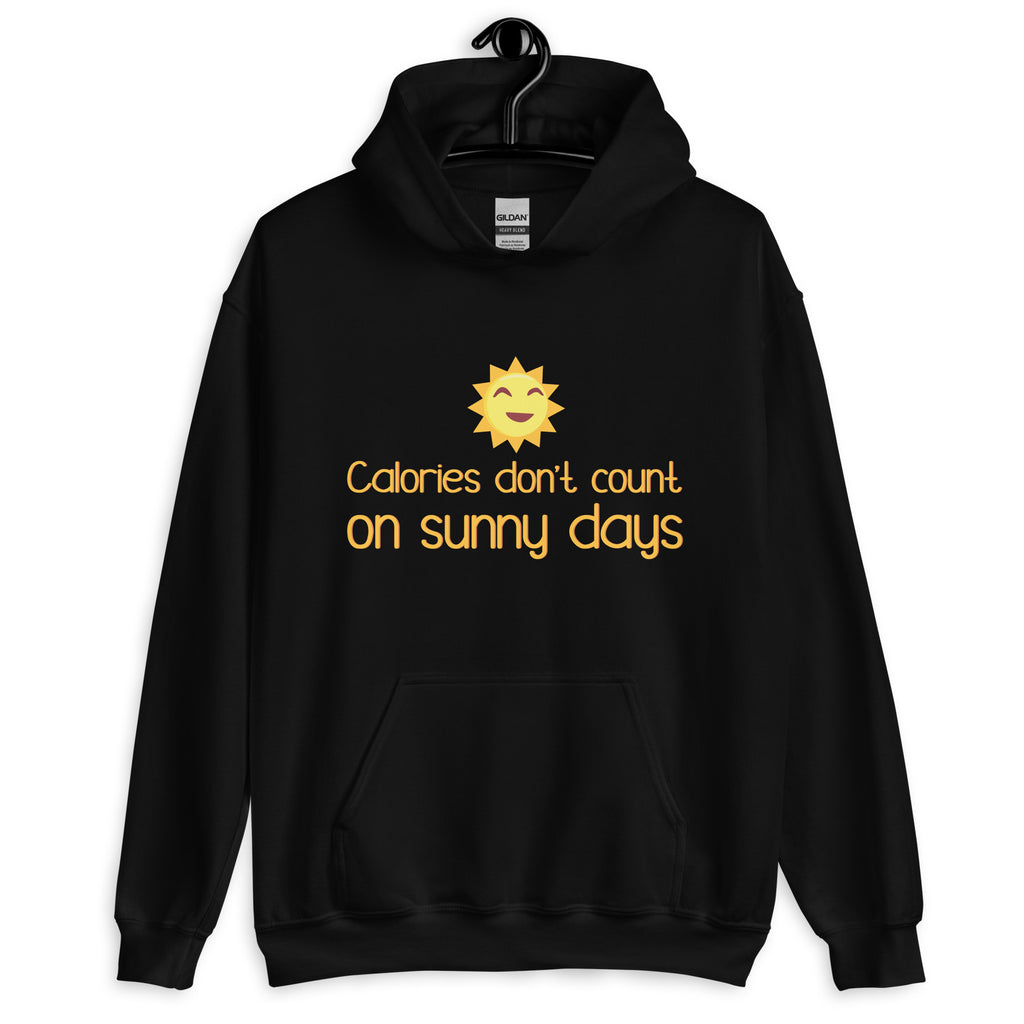 Black Calories Don't Count on Sunny Days Unisex Hoodie by Queer In The World Originals sold by Queer In The World: The Shop - LGBT Merch Fashion