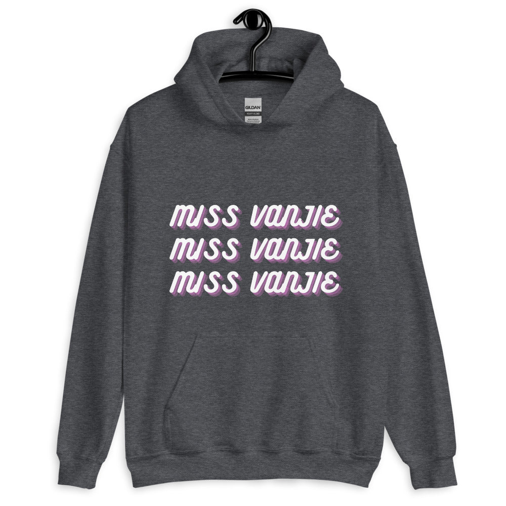 Dark Heather Miss Vanjie Unisex Hoodie by Printful sold by Queer In The World: The Shop - LGBT Merch Fashion