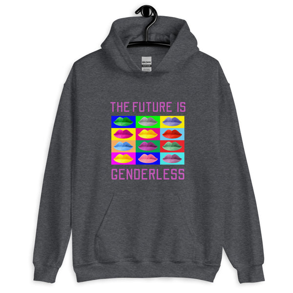 Dark Heather The Future Is Genderless Unisex Hoodie by Queer In The World Originals sold by Queer In The World: The Shop - LGBT Merch Fashion