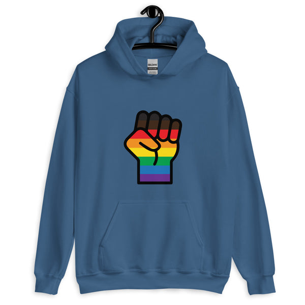 Indigo Blue BLM LGBT Resist Unisex Hoodie by Queer In The World Originals sold by Queer In The World: The Shop - LGBT Merch Fashion