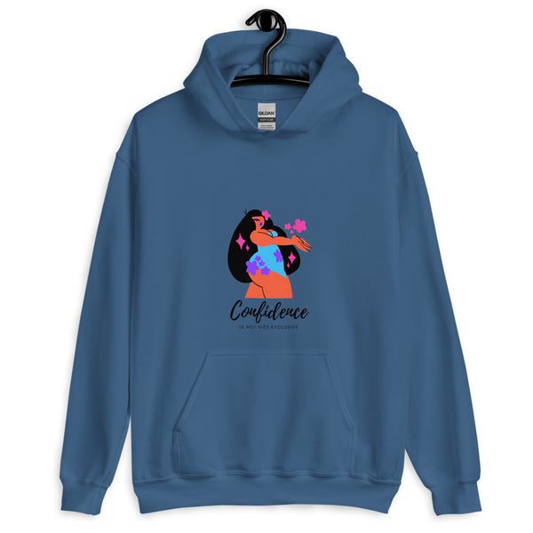 Indigo Blue Body Confidence Unisex Hoodie by Queer In The World Originals sold by Queer In The World: The Shop - LGBT Merch Fashion