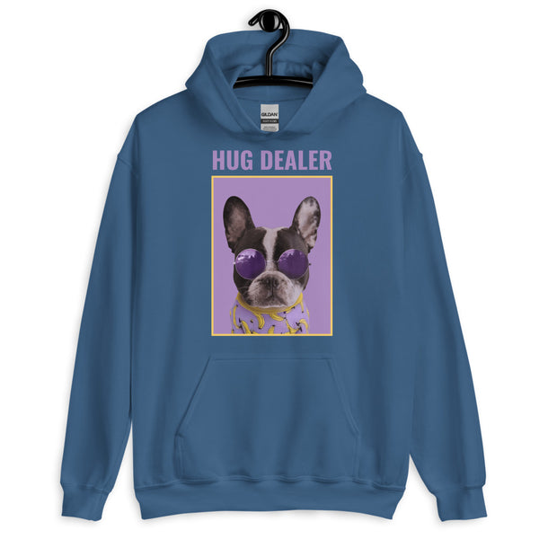 Indigo Blue Hug Dealer Unisex Hoodie by Queer In The World Originals sold by Queer In The World: The Shop - LGBT Merch Fashion