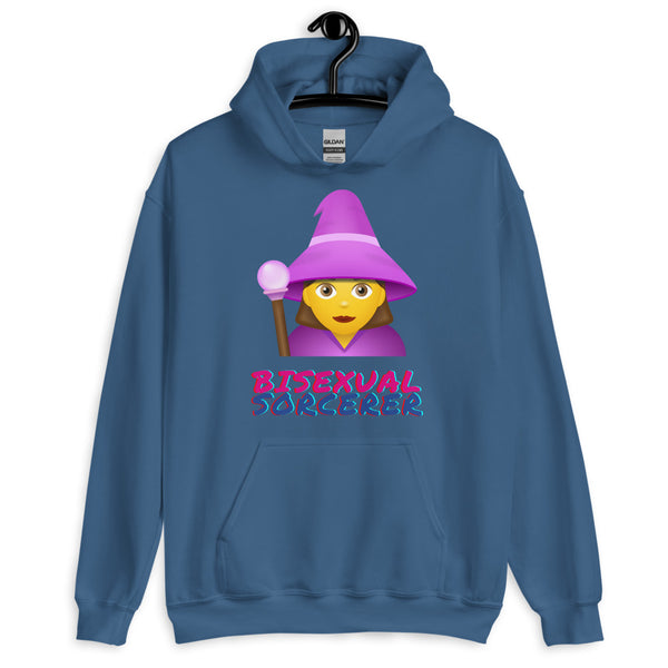 Indigo Blue Bisexual Sorcerer Unisex Hoodie by Queer In The World Originals sold by Queer In The World: The Shop - LGBT Merch Fashion