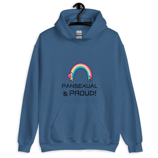 Indigo Blue Pansexual & Proud Unisex Hoodie by Queer In The World Originals sold by Queer In The World: The Shop - LGBT Merch Fashion