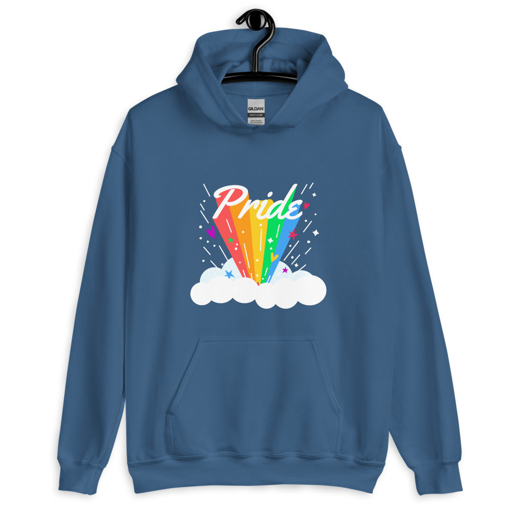 Indigo Blue Pride Rainbow Unisex Hoodie by Queer In The World Originals sold by Queer In The World: The Shop - LGBT Merch Fashion