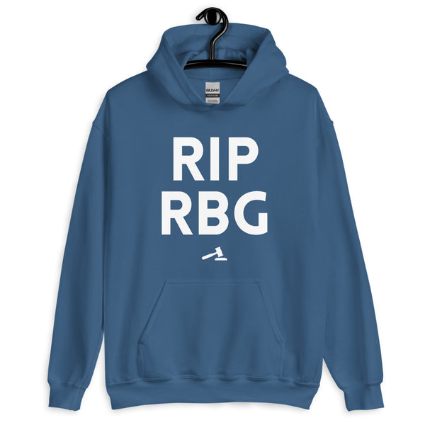 Indigo Blue Rip RBG Unisex Hoodie by Queer In The World Originals sold by Queer In The World: The Shop - LGBT Merch Fashion