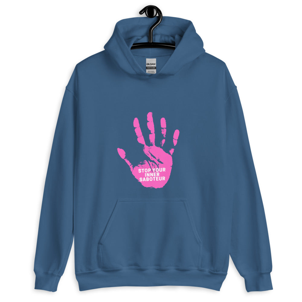 Indigo Blue Stop Your Inner Saboteur Unisex Hoodie by Queer In The World Originals sold by Queer In The World: The Shop - LGBT Merch Fashion