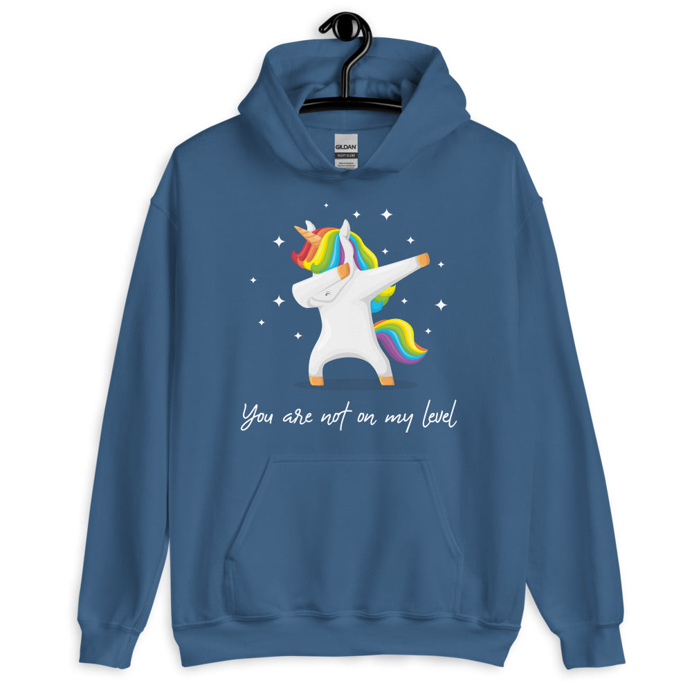 Indigo Blue You Are Not On My Level Unisex Hoodie by Queer In The World Originals sold by Queer In The World: The Shop - LGBT Merch Fashion