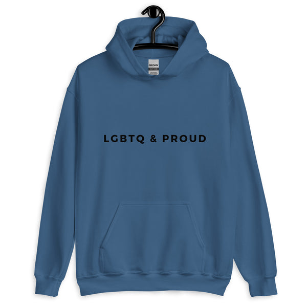 Indigo Blue LGBTQ & Proud Unisex Hoodie by Queer In The World Originals sold by Queer In The World: The Shop - LGBT Merch Fashion