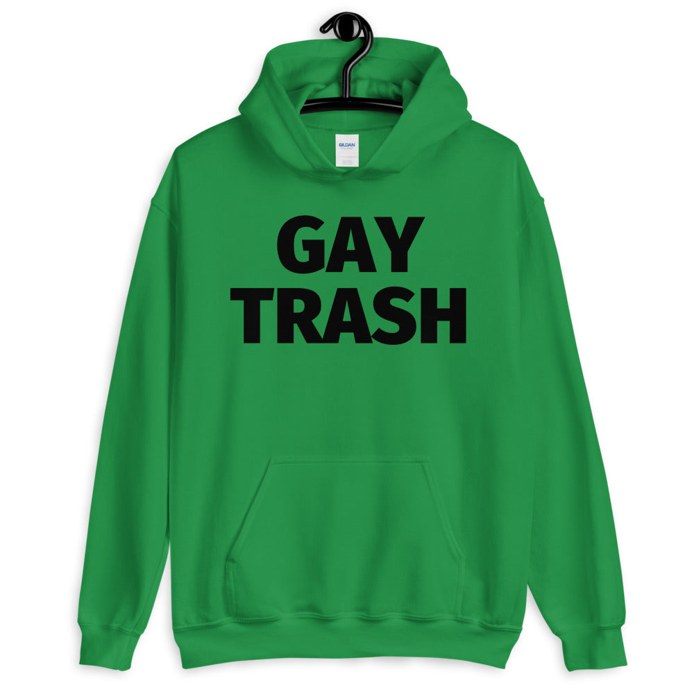 Irish Green Gay Trash Unisex Hoodie by Queer In The World Originals sold by Queer In The World: The Shop - LGBT Merch Fashion
