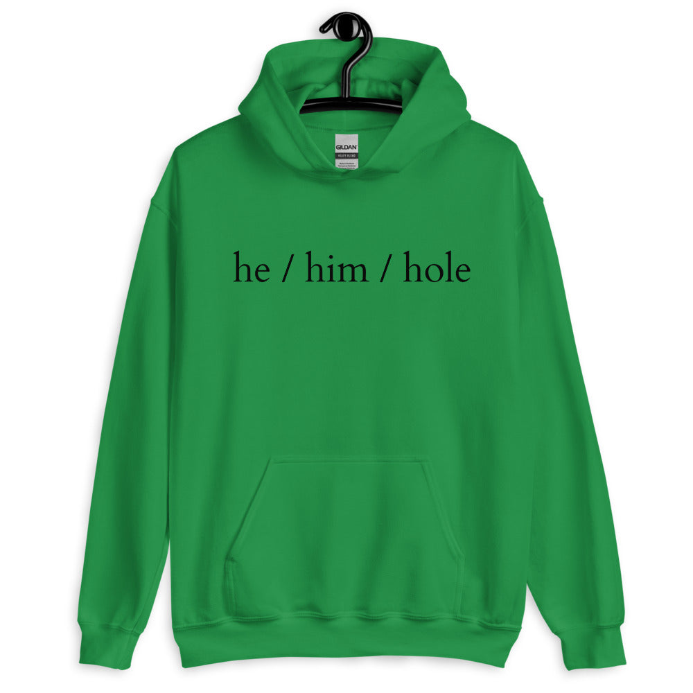 Irish Green He / Him / Hole Unisex Hoodie by Queer In The World Originals sold by Queer In The World: The Shop - LGBT Merch Fashion