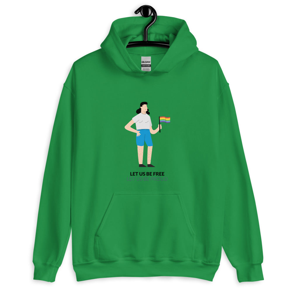 Irish Green Let Us Be Free Let Us Be Proud Unisex Hoodie by Queer In The World Originals sold by Queer In The World: The Shop - LGBT Merch Fashion