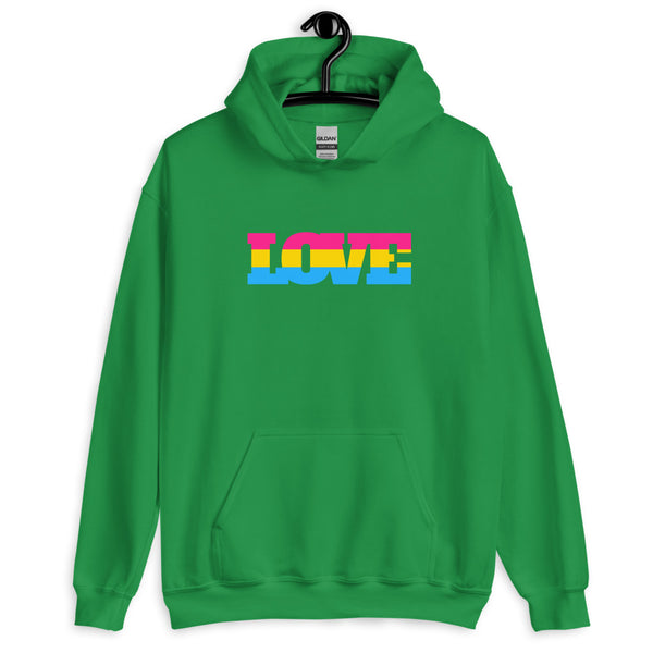 Irish Green Pansexual Love Unisex Hoodie by Queer In The World Originals sold by Queer In The World: The Shop - LGBT Merch Fashion