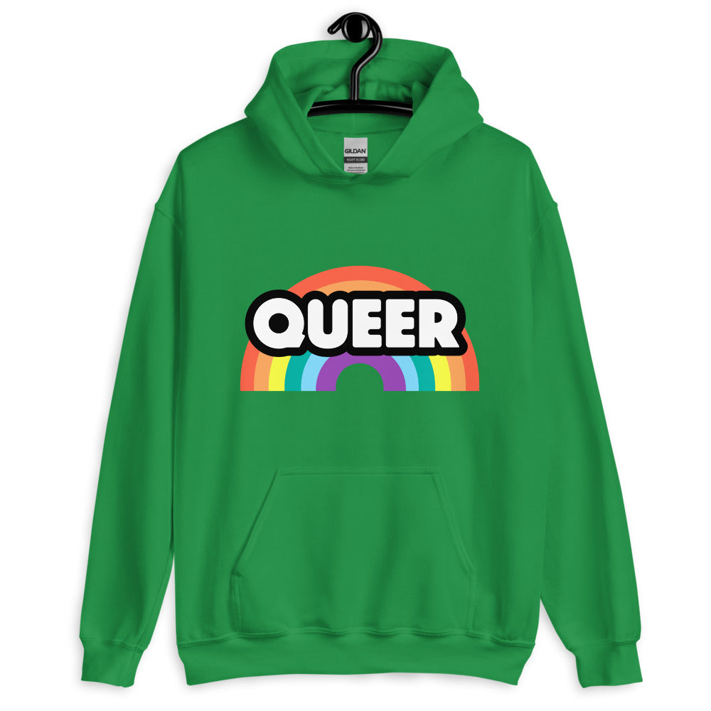 Irish Green Queer Rainbow Unisex Hoodie by Queer In The World Originals sold by Queer In The World: The Shop - LGBT Merch Fashion