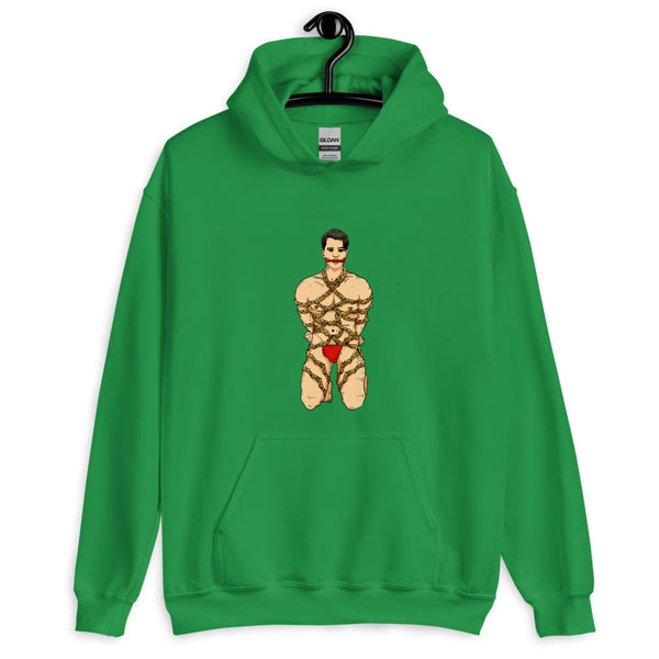 Irish Green Shibari Unisex Hoodie by Queer In The World Originals sold by Queer In The World: The Shop - LGBT Merch Fashion