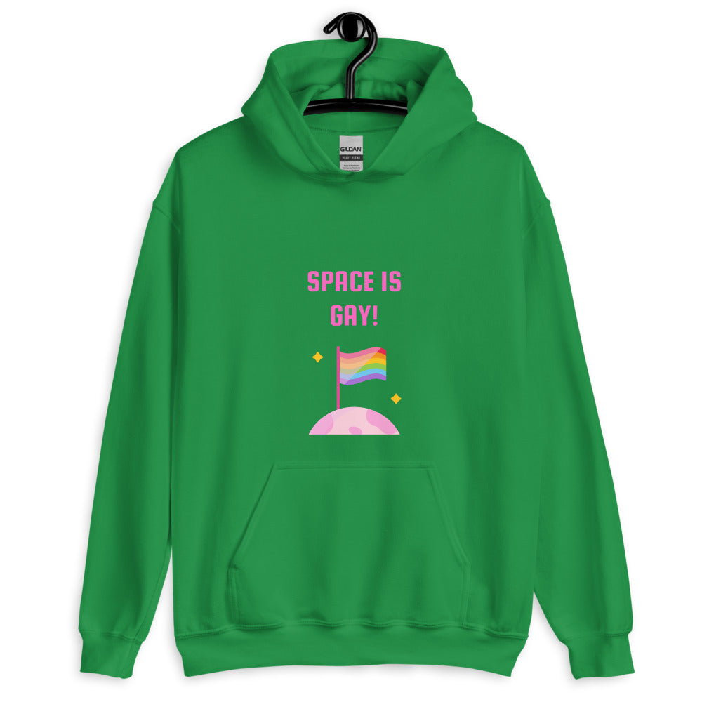 Irish Green Space Is Gay Unisex Hoodie by Queer In The World Originals sold by Queer In The World: The Shop - LGBT Merch Fashion