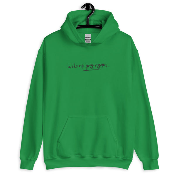 Irish Green Woke Up Gay Again Unisex Hoodie by Queer In The World Originals sold by Queer In The World: The Shop - LGBT Merch Fashion