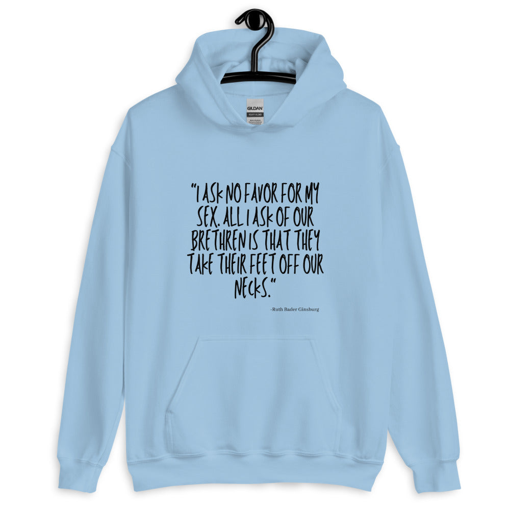 Light Blue No Favor For My Sex Unisex Hoodie by Queer In The World Originals sold by Queer In The World: The Shop - LGBT Merch Fashion