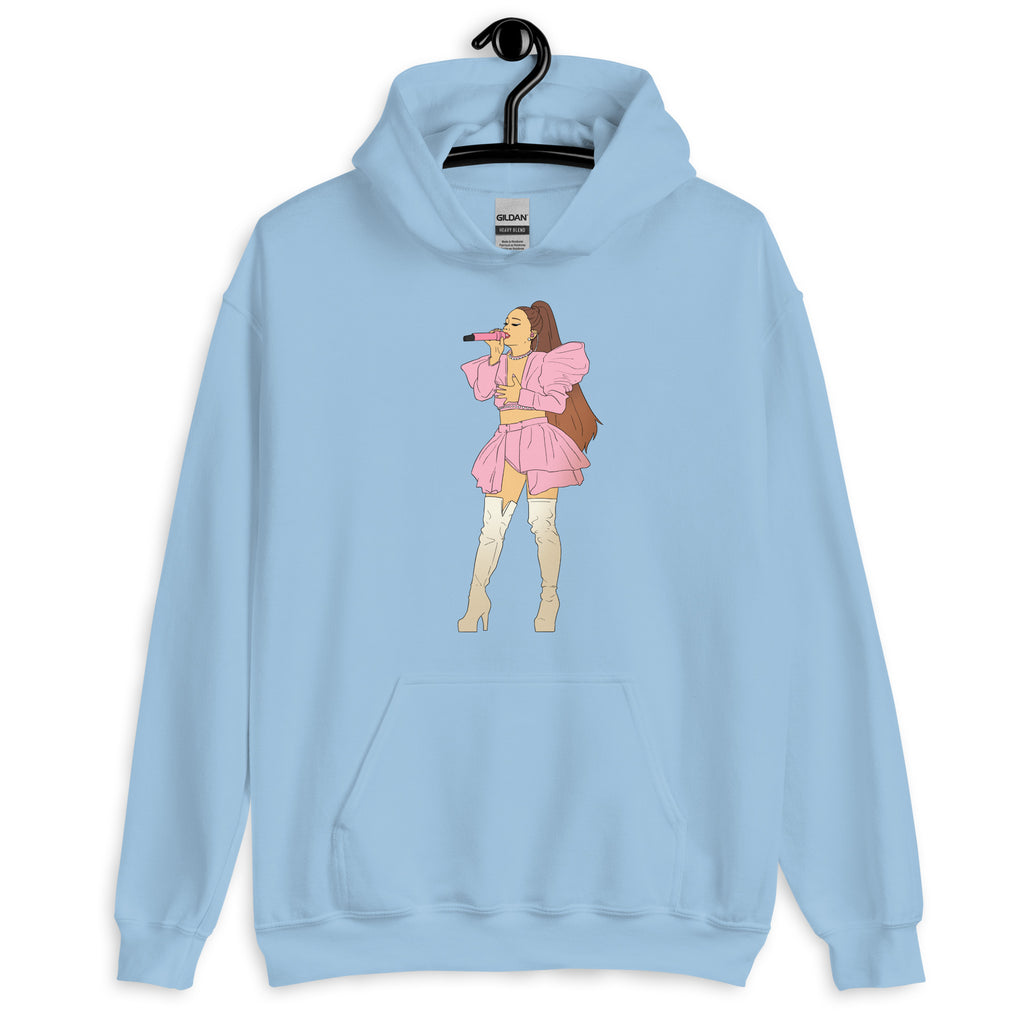 Light Blue Ariana Grande Unisex Hoodie by Queer In The World Originals sold by Queer In The World: The Shop - LGBT Merch Fashion