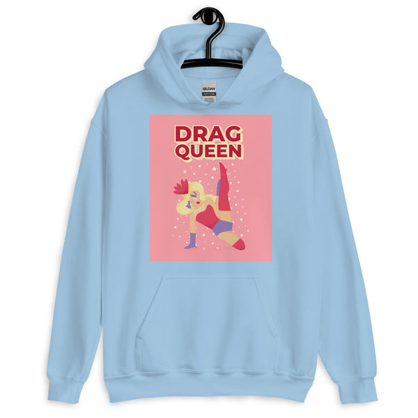 Light Blue Drag Queen Unisex Hoodie by Queer In The World Originals sold by Queer In The World: The Shop - LGBT Merch Fashion