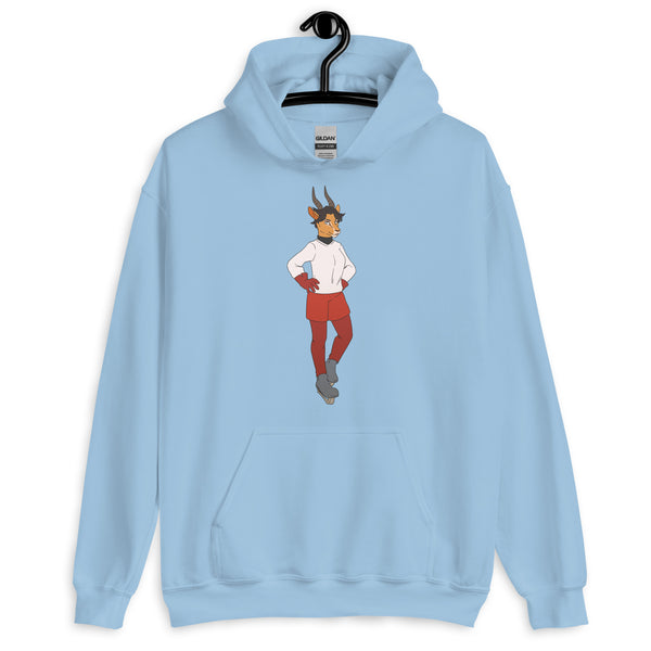 Light Blue Sporty Dyke Unisex Hoodie by Queer In The World Originals sold by Queer In The World: The Shop - LGBT Merch Fashion