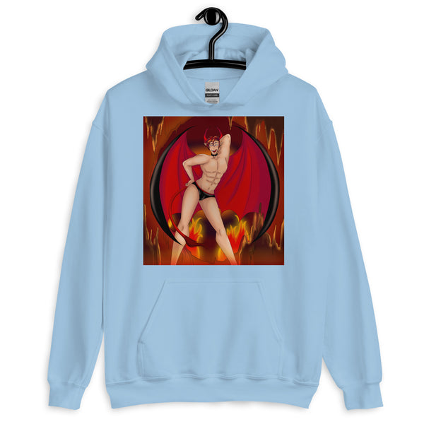 Light Blue The Demon of Homosexuality Unisex Hoodie by Queer In The World Originals sold by Queer In The World: The Shop - LGBT Merch Fashion